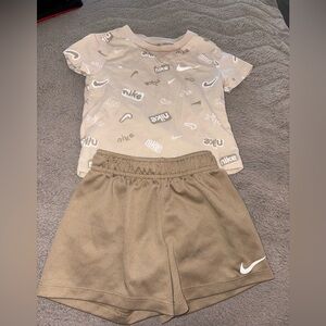 Nike Khaki/Tan Swoosh Infant Shorts